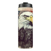 Patriottische Eagle Design Thermische Tumbler Thermosbeker (Voorkant)