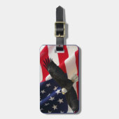 Patriottische Eagle en Amerikaanse vlag Bagagelabel (Voorkant verticaal)