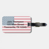 Patriottische Eagle en Amerikaanse vlag Bagagelabel (Achterkant horizontaal)