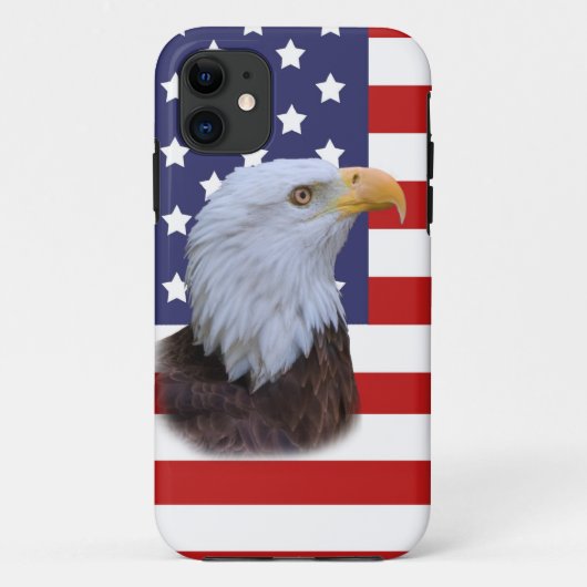 Patriottische Eagle en Amerikaanse vlag Case-Mate iPhone Case (Achterkant)