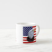 Patriottische Eagle en Amerikaanse vlag Espresso Kop (Voorkant rechts)