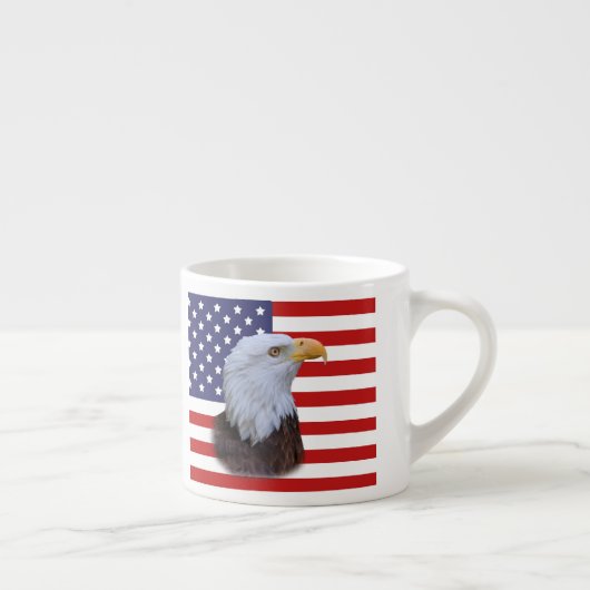 Patriottische Eagle en Amerikaanse vlag Espresso Kop (Rechts)