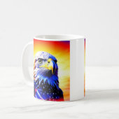 Patriottische Eagle en Amerikaanse vlag Koffiemok (Voorkant links)