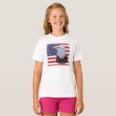 Patriottische Eagle en Amerikaanse vlag T-shirt (Voorkant volledig)