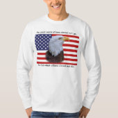 Patriottische Eagle en Amerikaanse vlag T-shirt (Voorkant)