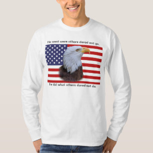 Patriottische Eagle en Amerikaanse vlag T-shirt
