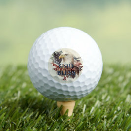 Patriottische Eagle God Bless Amerika Aangepaste I Golfballen
