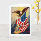 Patriottische Eagle Kaart (Gele Bloem)