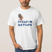 Patriottische Eagle met Freedom Quote T-shirt (Voorkant)