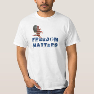 Patriottische Eagle met Freedom Quote T-shirt