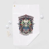 Patriottische Eagle Schedel Zombie Apocalyps Golfhanddoek (Insitu)