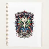 Patriottische Eagle Schedel Zombie Apocalyps Planner (Voorkant)