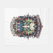 Patriottische Eagle Skull Zombie Apocalyps aan het Fleece Deken (Voorkant (Horizontaal))