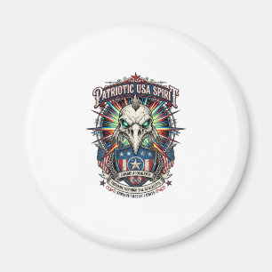 Patriottische Eagle Skull Zombie Apocalyps aan het Magneet