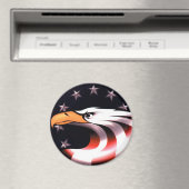Patriottische Eagle Stars en Stripes Magnet (Insitu (Vaatwasser))