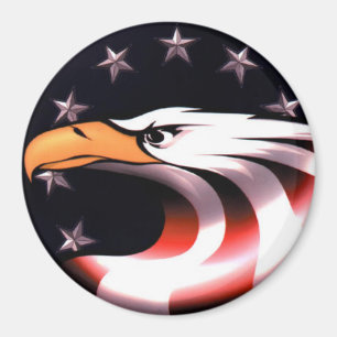 Patriottische Eagle Stars en Stripes Magnet