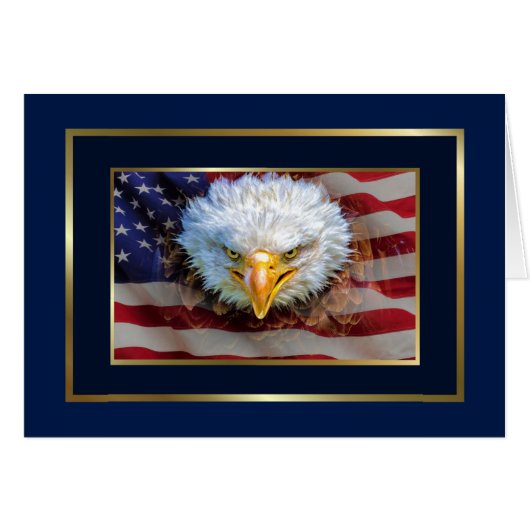 Patriottische Eagle Stationery Note Kaart (Voorkant Horizontaal)
