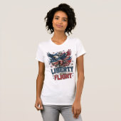 Patriottische Eagle T-shirt – Amerikaanse vlag Ste (Voorkant volledig)