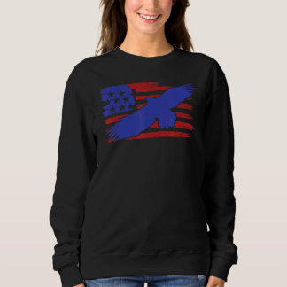 Patriottische Eagle USA Kaart Vlag 4 van juli Inde Trui