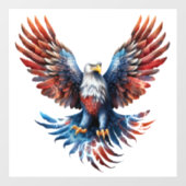 Patriottische Eagle Venster Cling Raamsticker (Vel)