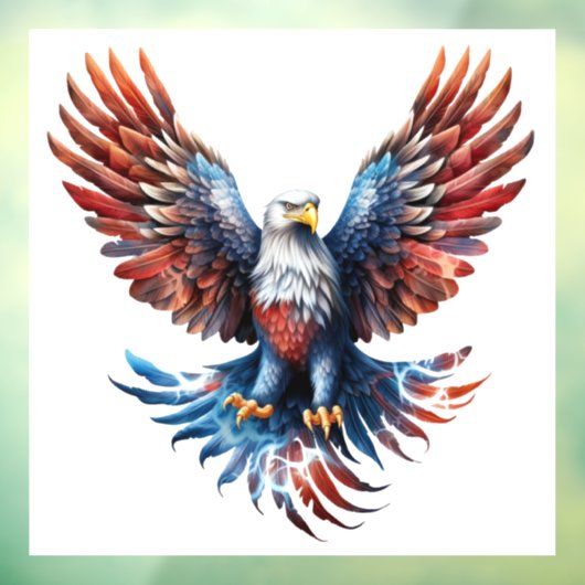 Patriottische Eagle Venster Cling Raamsticker (Vel 3)