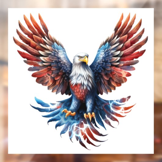 Patriottische Eagle Venster Cling Raamsticker (Vel 2)