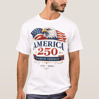 Patriottische Eagle Vrijheidsviering T-Shirt