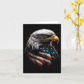 Patriottische Eagle VS Amerikaanse vlag op 4 juli  Kaart (Gele Bloem)