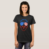Patriottische Eagle VS Vlag 4 juli Amerikaanse Cit T-shirt (Voorkant volledig)