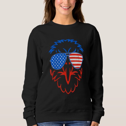 Patriottische Eagle VS Vlag 4 juli Amerikaanse Cit Trui (Voorkant)