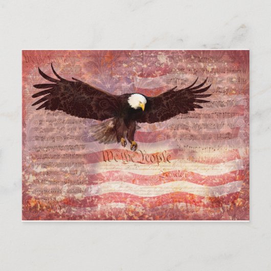 Patriottische Eagle Wij de mensen ontkoppelen Briefkaart (Voorkant)