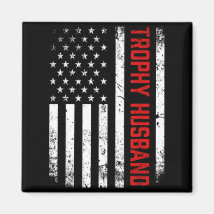 Patriottische echtgenoot Amerikaanse vlag trofee Magneet