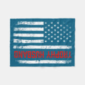 Patriottische echtgenoot Amerikaanse vlag trofee o Fleece Deken (Voorkant (Horizontaal))