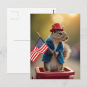 Patriottische Eekhoorn Briefkaart (Voorkant / Achterkant)