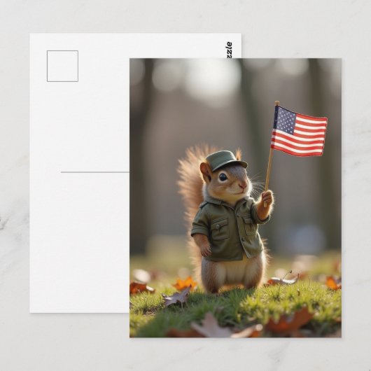 Patriottische Eekhoorn Briefkaart (Voorkant / Achterkant)