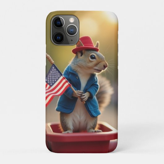 Patriottische eekhoorn Case-Mate iPhone case (Achterkant)