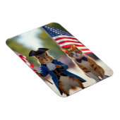 Patriottische eekhoorn en kat magneet (Rechterzijde)