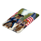 Patriottische eekhoorn en kat magneet (Linkerzijde)