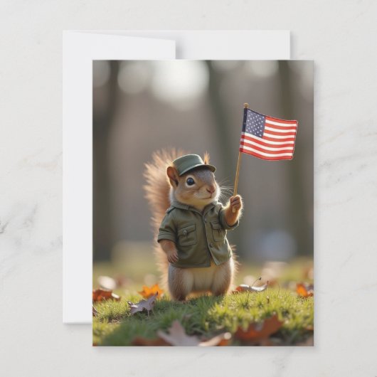 Patriottische eekhoorn kaart (Voorkant)