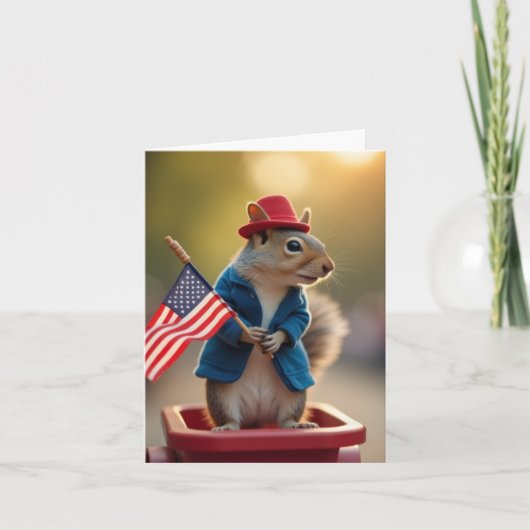 Patriottische eekhoorn kaart (Voorkant)
