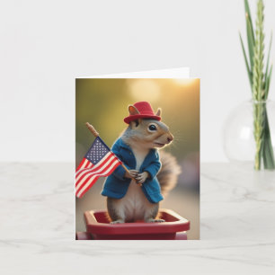 Patriottische eekhoorn kaart