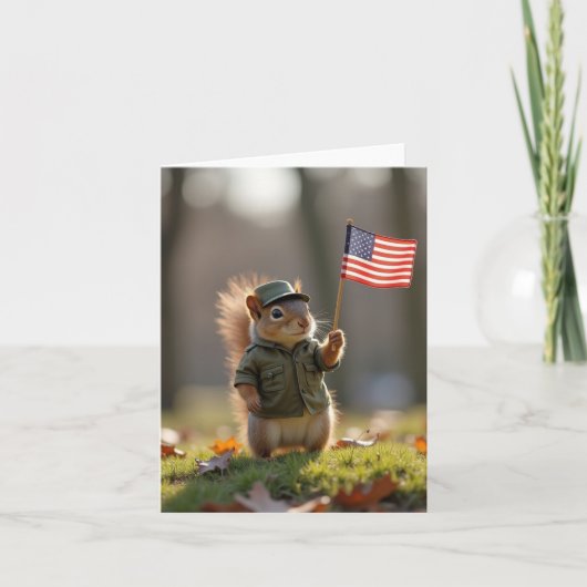 Patriottische eekhoorn kaart (Voorkant)