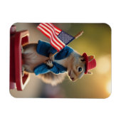 Patriottische eekhoorn magneet (Horizontaal)