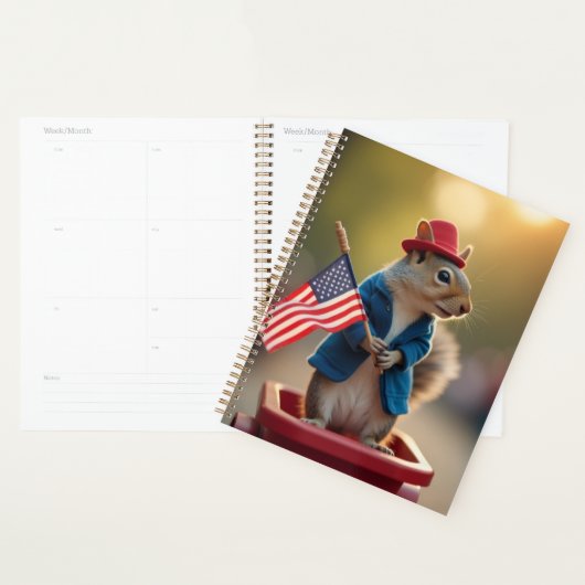 Patriottische eekhoorn planner (Display)