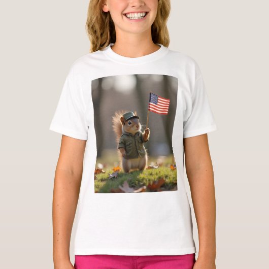 Patriottische eekhoorn t-shirt (Voorkant)