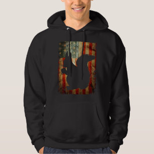 Patriottische Eekhoorn USA Amerikaanse vlag Dierli Hoodie