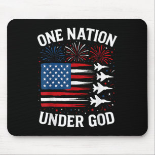 Patriottische Een Natie Onder God Jongen 4 Juli Vs Muismat