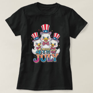 Patriottische Eend 4 juli 2026 T-shirt