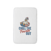 Patriottische Eend 4 juli Floatie T-shirt Ontwerp Badmat (Voorkant Verticaal)