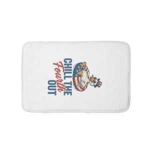 Patriottische Eend 4 juli Floatie T-shirt Ontwerp Badmat